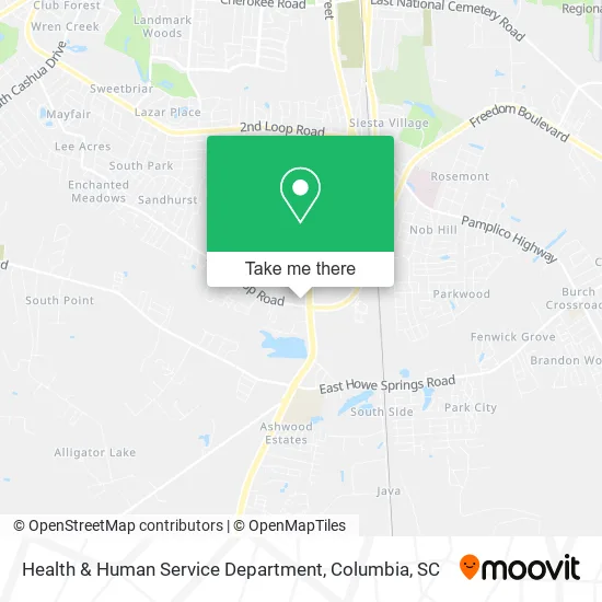Health & Human Service Department map