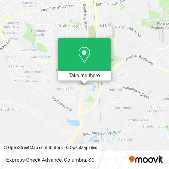 Mapa de Express Check Advance