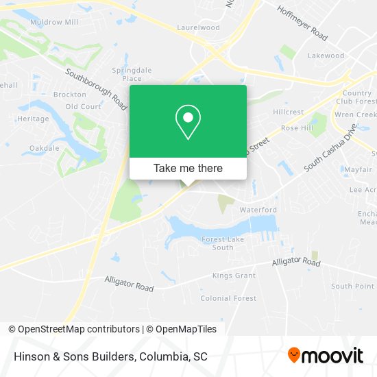 Hinson & Sons Builders map