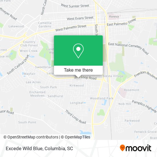 Mapa de Excede Wild Blue