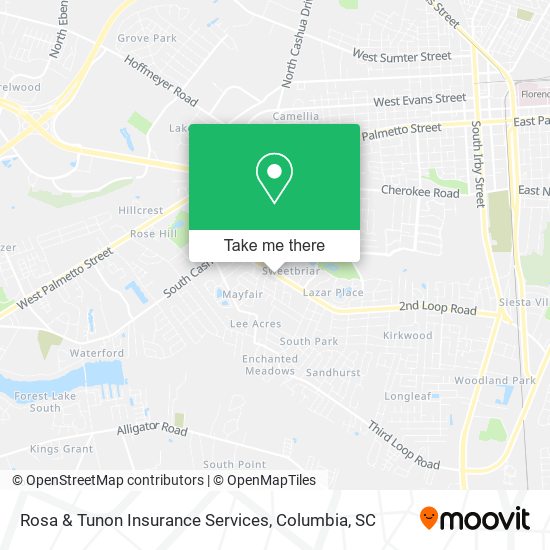 Rosa & Tunon Insurance Services map