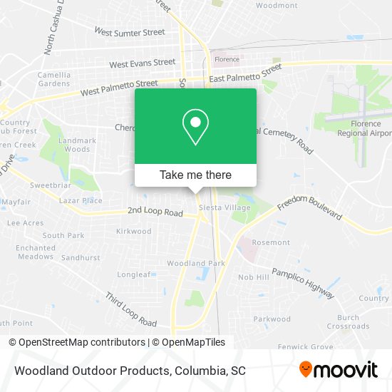 Woodland Outdoor Products map