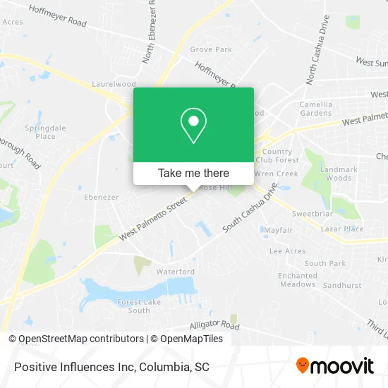 Positive Influences Inc map