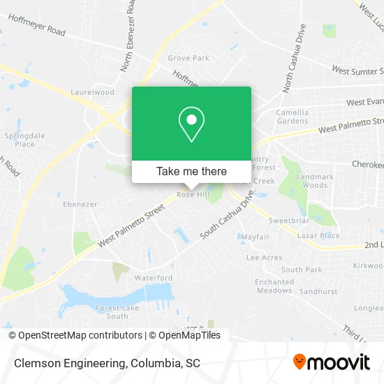 Clemson Engineering map