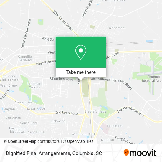 Dignified Final Arrangements map