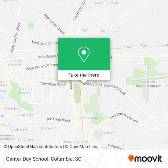 Center Day School map