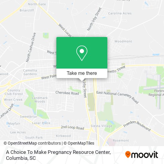 A Choice To Make Pregnancy Resource Center map