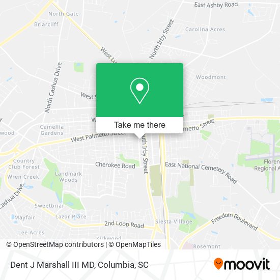 Dent J Marshall III MD map