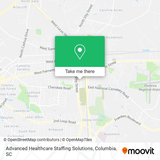 Advanced Healthcare Staffing Solutions map