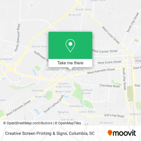 Creative Screen Printing & Signs map
