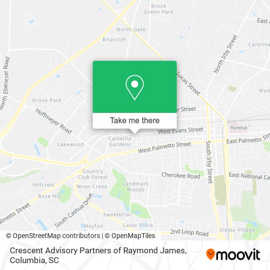 Mapa de Crescent Advisory Partners of Raymond James
