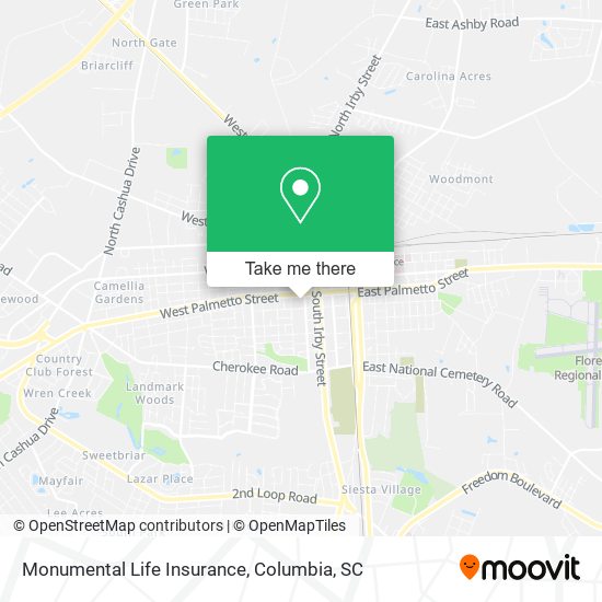 Monumental Life Insurance map