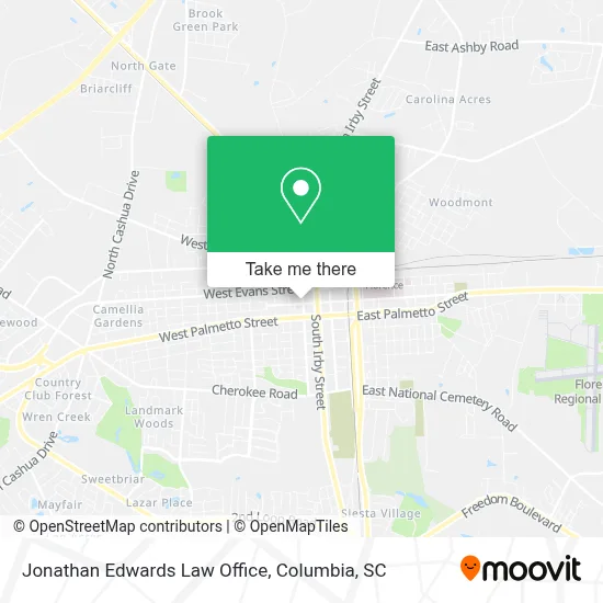 Jonathan Edwards Law Office map