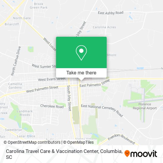 Carolina Travel Care & Vaccination Center map