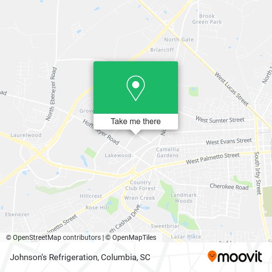 Mapa de Johnson's Refrigeration