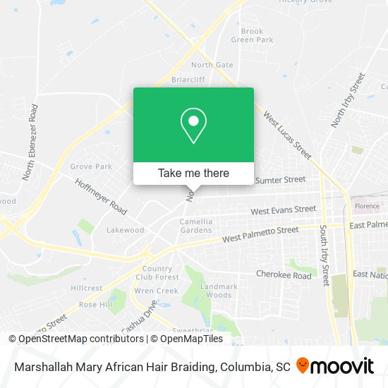 Marshallah Mary African Hair Braiding map