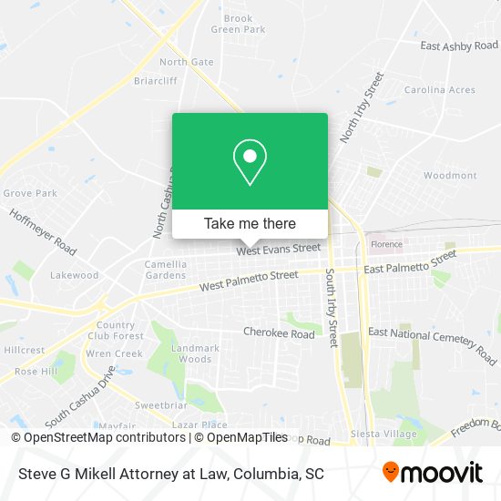 Steve G Mikell Attorney at Law map