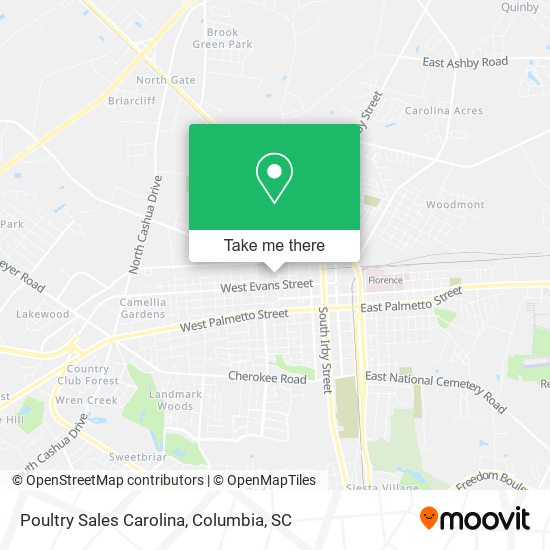 Poultry Sales Carolina map