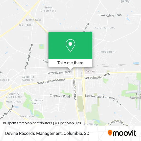 Devine Records Management map