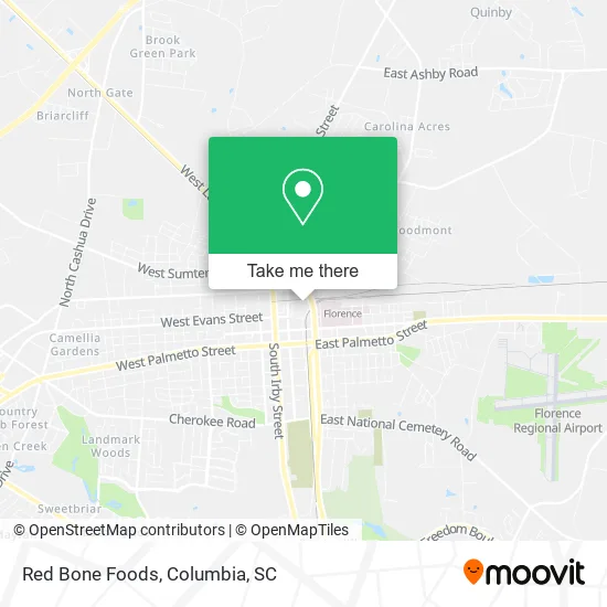 Red Bone Foods map