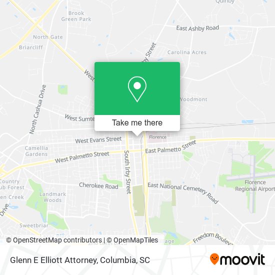 Glenn E Elliott Attorney map