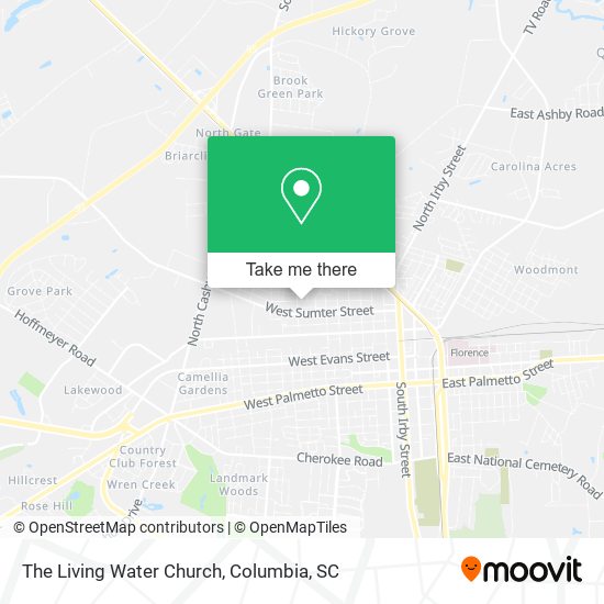 The Living Water Church map