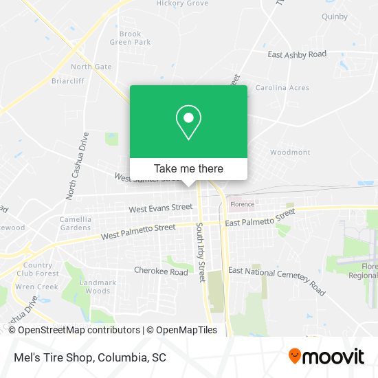 Mapa de Mel's Tire Shop