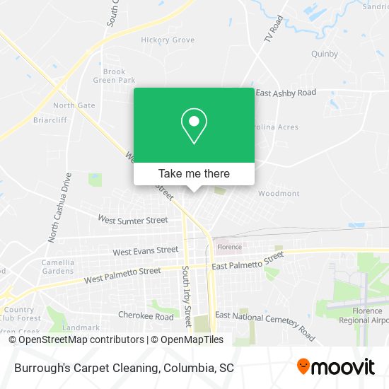 Burrough's Carpet Cleaning map