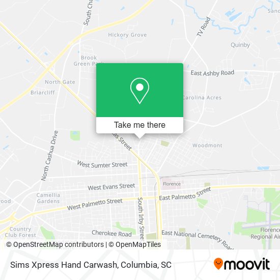 Sims Xpress Hand Carwash map