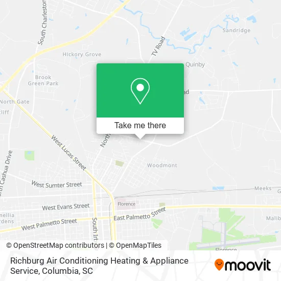 Richburg Air Conditioning Heating & Appliance Service map