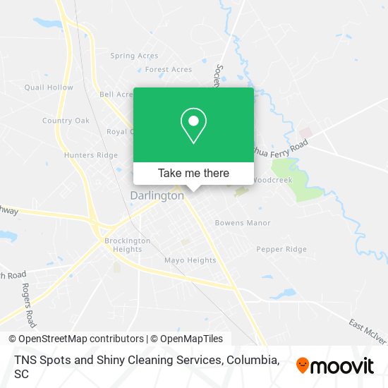 TNS Spots and Shiny Cleaning Services map