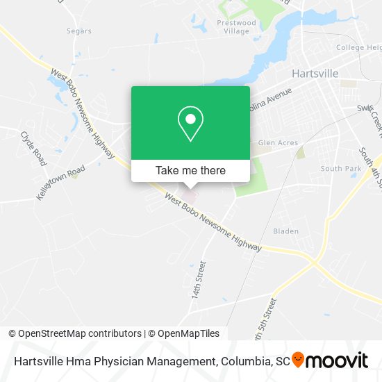 Mapa de Hartsville Hma Physician Management