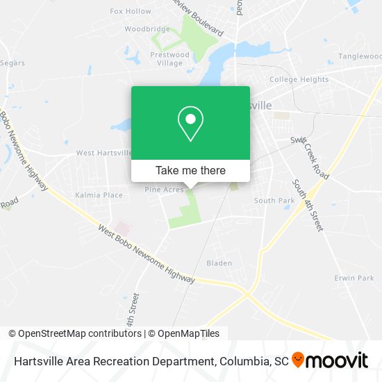 Hartsville Area Recreation Department map