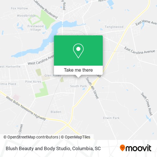 Blush Beauty and Body Studio map