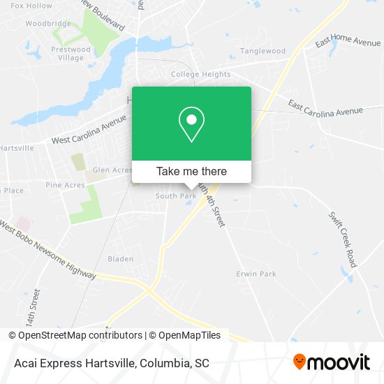 Acai Express Hartsville map