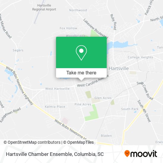 Mapa de Hartsville Chamber Ensemble