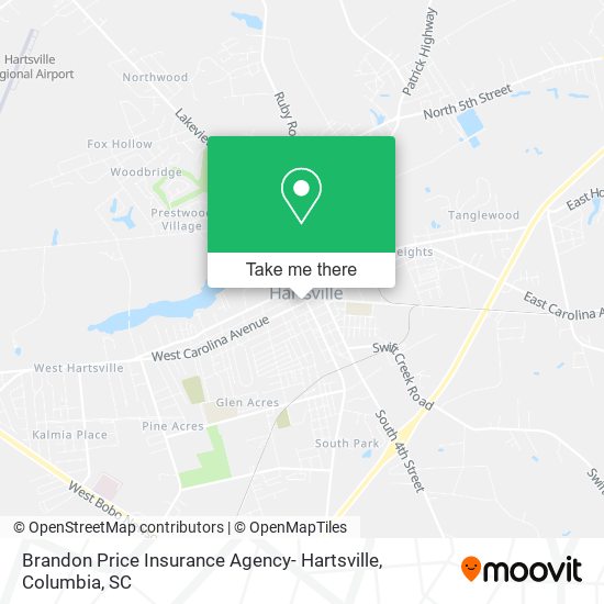 Mapa de Brandon Price Insurance Agency- Hartsville