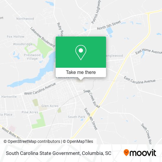 South Carolina State Government map