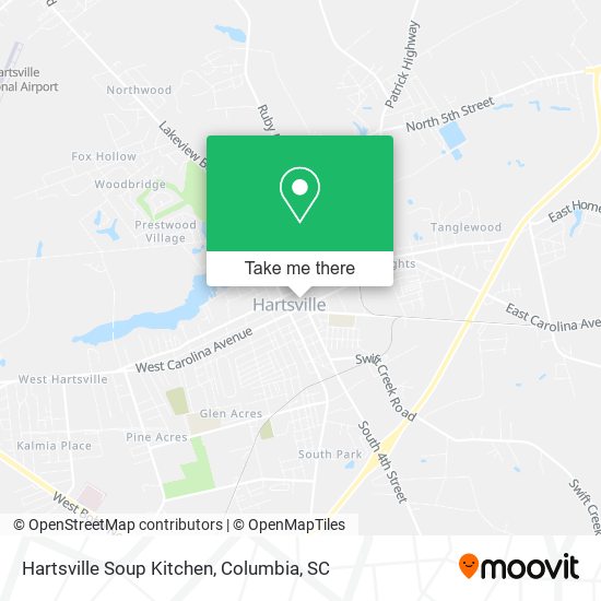 Mapa de Hartsville Soup Kitchen