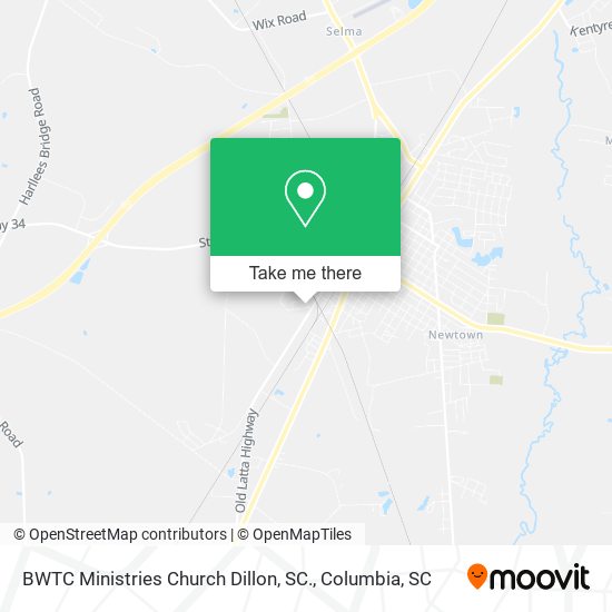 Mapa de BWTC Ministries Church Dillon, SC.