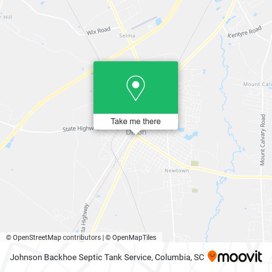 Mapa de Johnson Backhoe Septic Tank Service