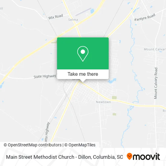 Mapa de Main Street Methodist Church - Dillon