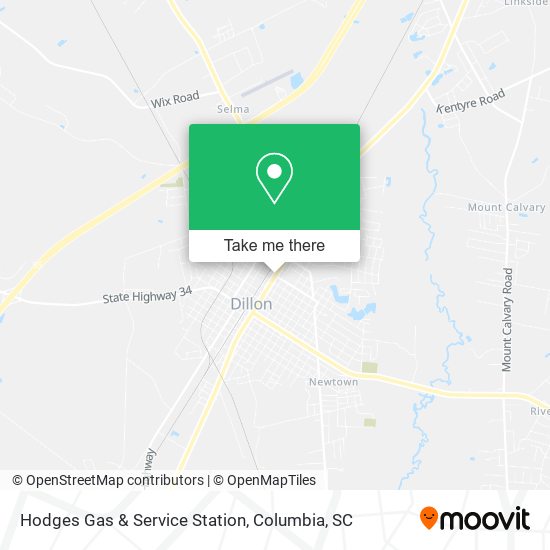 Mapa de Hodges Gas & Service Station