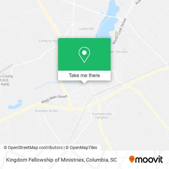 Mapa de Kingdom Fellowship of Ministries
