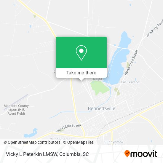 Mapa de Vicky L Peterkin LMSW