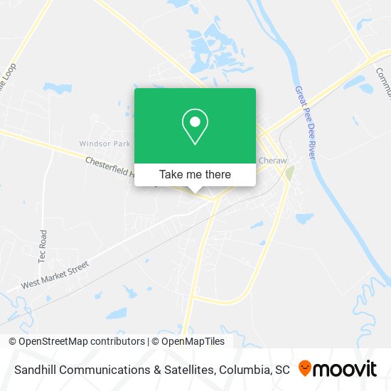 Sandhill Communications & Satellites map