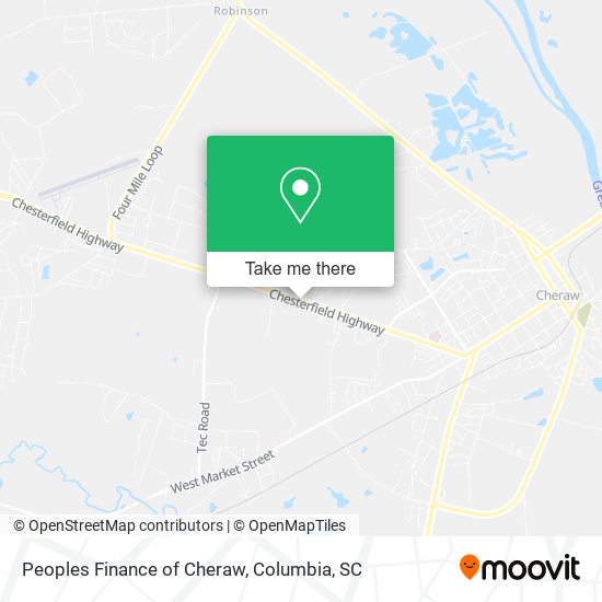 Peoples Finance of Cheraw map