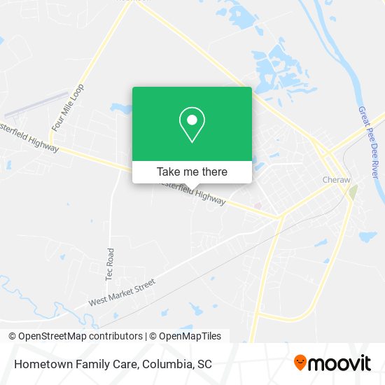 Hometown Family Care map
