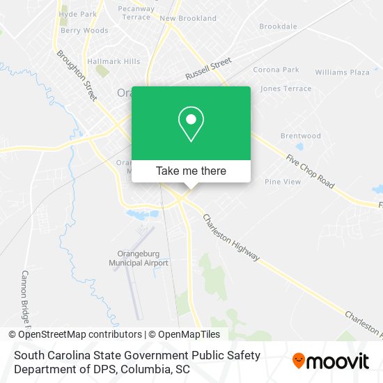 South Carolina State Government Public Safety Department of DPS map