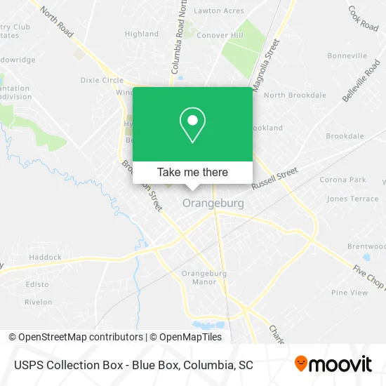 USPS Collection Box - Blue Box map